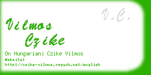 vilmos czike business card